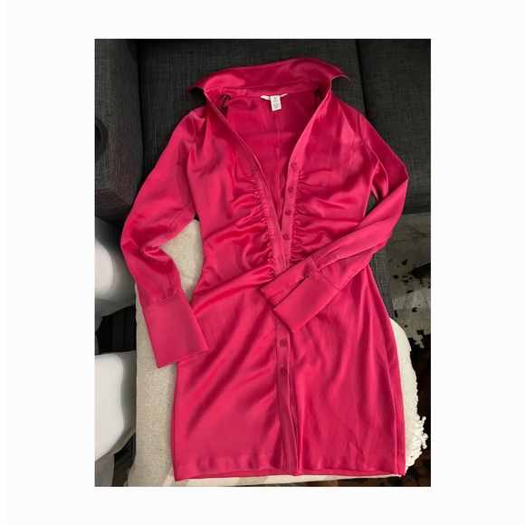 H&M Pink Shirt Dress - Picture 3 of 4